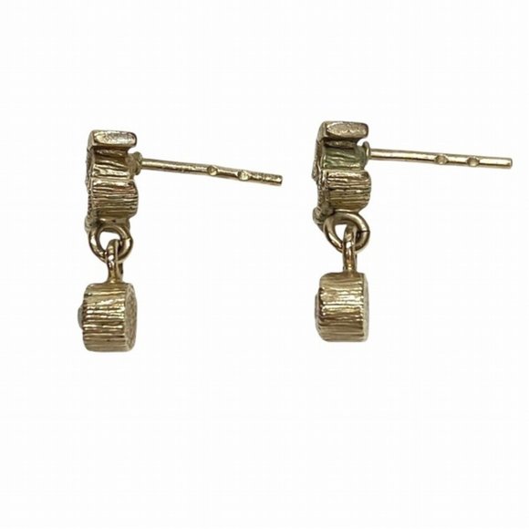 CHANEL Coco Mark Rhinestone Silver Swing Earrings for Women - Picture 5 of 9